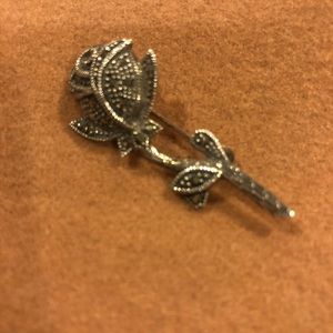 Marcasite Rose Pin